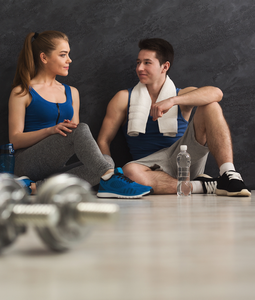 Fitness couple at gym